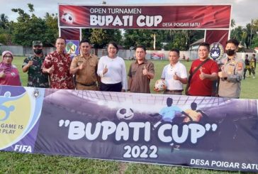Wakili Bupati Bolmong, Aldi Pudul Buka Open Tournament Sepak Bola Bupati Cup Tahun 2022