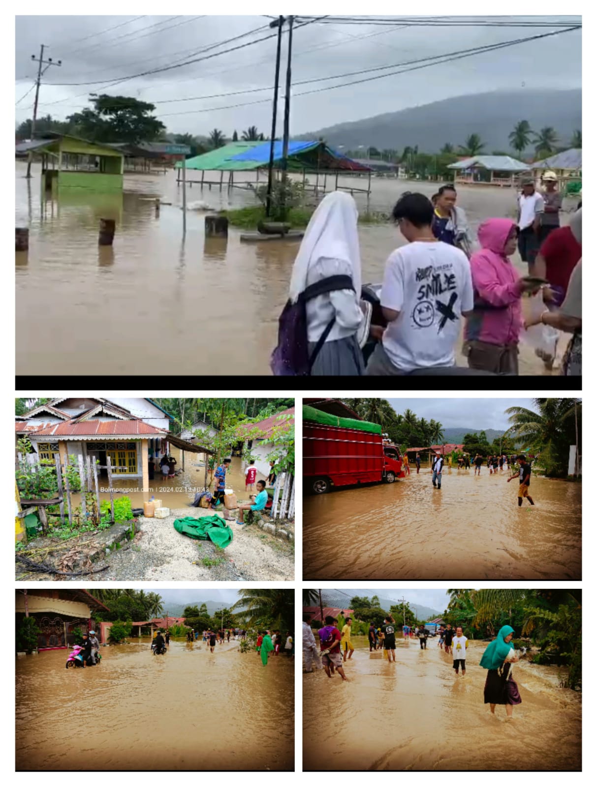 Breaking News: Banjir Melanda Desa Sonuo Hingga Menutup Jalan Trans Sulawesi